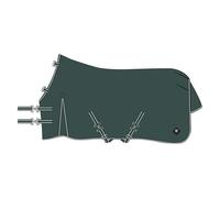 Imperial Riding IRHBasic, coperta estiva per esterni, con collo rimovibile, leggera, resistente alle intemperie, con piega, cintura a croce, corda per le gambe, verde, 145