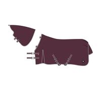 Imperial Riding IRHBasic - Coperta per esterni da 200 g, con collo rimovibile, per esterni, materiale resistente alle intemperie, 600D, poliestere 600D, cinghie incrociate, corde per coda e gambe