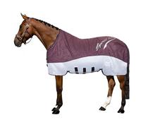Imperial Riding IRHSuper-Dry 155 - Coperta 2 in 1 senza collo, rivestimento impermeabile e anti-mosche, con rete traspirante, con patta addominale, bordeaux
