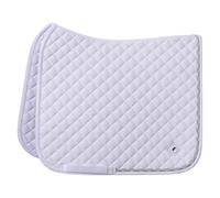 Imperial Riding Mantovana IRH Basic Cotton Dr, sottosella con trapuntatura a Rombi, Bordatura Glitterata e Logo in Metallo, Colore Bianco, Pony