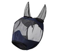 Imperial Riding Maschera anti-mosche IRH Fly Shield, con rete UV e bordo in pile, blu navy con orecchie, Full