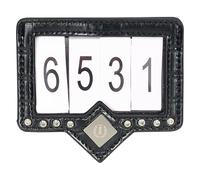 Imperial Riding Numeri di torneo IRH Show And Glow, portarivande con Cristalli e Effetto Croco, a 4 cifre con Chiusura Magnetica, Colore: Nero/Croco