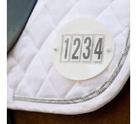 Imperial Riding Numero Iniziale IRH Basic Quick Pin, Supporto Numero Iniziale con Fissaggio rapido, Set a Due cifre, Bianco, 1 Size
