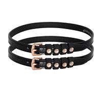 Imperial Riding Pardouz, Cinturino per Spore in Pelle Laccata con Strass, 52 cm, Colore: Nero/Oro Rosa