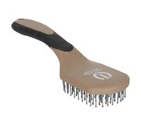 Imperial Riding Spazzola per criniera e coda IRH Boomerang, spazzola ergonomica per cavalli con setole districanti, cura delicata per criniera e coda ed elegante stile stalla, cappuccino