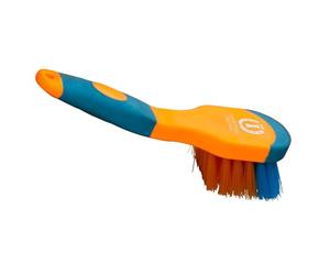 Imperial Riding Spazzola per Zoccoli IRH Grip, Robusta Spazzola per Zoccoli con setole efficaci, Spazzola con Manico ergonomico per Una Pulizia accurata, Arancione Fluo