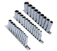 Imperial SAE / AF Deep 6 Point Socket Set 1/4" 3/8" & 1/2" Drive 5/32" - 1" 33pz
