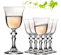 IMPERIAL - Set di 6 bicchieri da vino bianco con ornamento, 150 ml, in vetro Crystalline