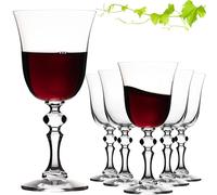 IMPERIAL - Set di 6 bicchieri da vino rosso, 220 ml, in vetro Crystalline, lavabili in lavastoviglie