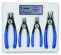 Imperial Tool IR4CK 4 pezzi Cam-Lock Fixed Tip Convertible Retaining Ring Plier Kit per anelli da 1/4" a 2"