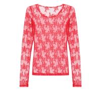 Imperial - Top in Pizzo Trasparante - - Blouses & Shirts - Donna - Rosso - XS