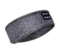 Imperial Yankee, Cuffie Bluetooth per dormire Fascia per la testa senza fili con altoparlanti ultrasottili, fascia sportiva per musica, sonno, corsa, allenamento, viaggi (strisce grigie)