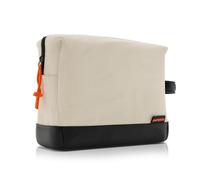 IMPERIO Beauty Case da Viaggio per Donna, Uomo & Bambini - Trousse da Viaggio Design in Canvas Premium & Ecopelle Vegana - Impermeabile con 5 Litri di Spazio (Sabbia)