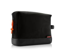 IMPERIO Beauty Case da Viaggio per Donna, Uomo & Bambini - Trousse da Viaggio Design in Canvas Premium & Ecopelle Vegana - Impermeabile con 5 Litri di Spazio (Nero)