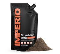 IMPERIO Confezione di ricarica per capelli spargitori - 110 g di ricarica con pelo di alta qualità - Ricarica sostenibile con pratica chiusura - Facile riempimento della scatola per capelli (marrone