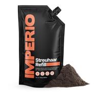 IMPERIO Confezione di ricarica per capelli spargitori - 110 g di ricarica con pelo di alta qualità - Ricarica sostenibile con pratica chiusura - Ricarica semplice della scatola per capelli (marrone