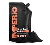 IMPERIO Confezione di ricarica per capelli spargitori - 110 g di ricarica con pelo di alta qualità - Ricarica sostenibile con pratica chiusura - Facile riempimento della scatola per capelli (nero, 110