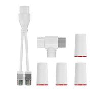 Impermeabile 2 Porte Ethernet Splitter ABS Texture Reti Adattatore Adatto Per Connessione Stabile In Ambiente Umido Impermeabile Ethernet Splitter