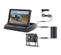 Impermeabile Auto Con Monitor Pieghevole Per Parcheggio Per Veicoli Telecamera Per Retromarcia Per Camion Schermo HD 43 Pollici Regolabile Telecamera Auto(MBUS-6M)