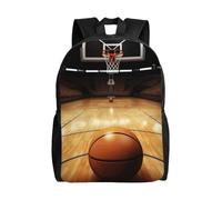 Impermeabile Backpack Basketball Arena Borse Da Scuola Eleganti Zaino Università Per Scuola, Adulti, Trekking, 42X32X14Cm