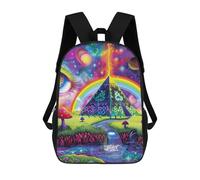 Impermeabile Backpack Magic Evil Eyes Mushroom Egyptian Pyramid Zainetto Scuola Unisex Borse Da Scuola Per Adulti, Studenti, Idea Regalo, 42X32X14Cm