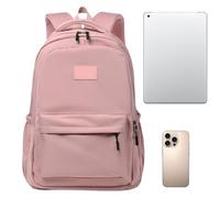 Impermeabile Backpack Women, Laptop Travel Bag, Oxford Cloth Multi Pocket, Large Capacity School Work Bag Fits 10.11 Inch Laptop Essentials, Unisex Carrier Purse, Water Resistant for Travel Uses, Rosa