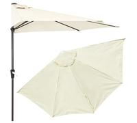 Impermeabile Baldacchino Di Ricambio Ombrellone Semicircolare Ø2.7m3m,Tessuto Di Ricambio Per Piscina Protezione Solare E Antivento, 5 Stecche Sostituzione Del Tessuto Dellombrello(Off-white,3m)