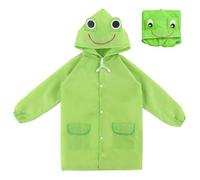 Impermeabile bambino, mantellina pioggia bambino, Impermeabile Antipioggia Tuta Bambini con Cappuccio, Bimba bimbo Unisex, Impermeabile adatto per 90 cm-130 cm, rana
