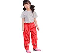 Impermeabile Big Girl Kids Rain 212Y Antivento Traspirante per Ragazze Pantaloni Bambini Ragazzi Ragazze Abbigliamento Antipioggia (Rosso, 10-12 Anni)