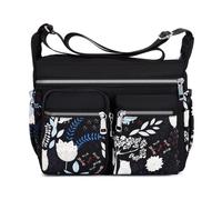 Impermeabile Borsa a Tracolla Nylon Fiore Stampa Casual Donna Spalla