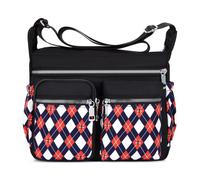 Impermeabile Borsa a Tracolla Nylon Fiore Stampa Casual Donna Spalla