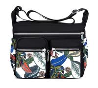 Impermeabile Borsa a Tracolla Nylon Fiore Stampa Casual Donna Spalla