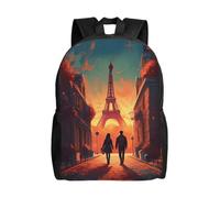 Impermeabile Borse Da Scuola Couple Walking On The Path Backpack Eleganti Zaino Per Le Scuole Per Escursionismo, Compleanno, Trekking, 42X32X14Cm