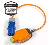 Impermeabile Campeggio Power-Flex Adattatore 16amp Blue Plug to 1G IP54 Socket