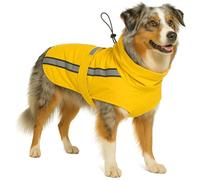 impermeabile cane - Ciro Giallo - Taglia A:60cm B:62cm C:68-75cm - poliestere - bande riflettenti - lavabile a 30°C - chiusura in velcro - colletto alto - aperture per guinzaglio e pettorina