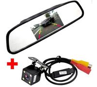 Impermeabile CCD 170 ° Obiettivo Retrovisore Auto Telecamera Parcheggio Retromarcia + Monitor A Specchio LCD TFT 5" Telecamera Posteriore Auto