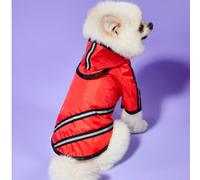 Impermeabile colorato con cappuccio per animali domestici - Impermeabile e vivace per le giornate di pioggia in tutte le stagioni; Ideale per passeggiate all'aperto, viaggi, avventure nei parchi, gite