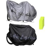 Impermeabile Copertura per Bicicletta,Telo Protettivo per Bicicletta,Copri Bicicletta da Esterno 2PC Parapioggia Resistente ai Raggi UV con Adesivo Riflettente per Mountain Bike,Bicicletta