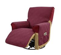 Impermeabile Copripoltrona 1 Posto Copripoltrona Relax Reclinabile 100% Impermeabile Copri Poltrona con Tasche Laterali Copri Poltrona Elettrica Antiscivolo Universale(Burgundy)