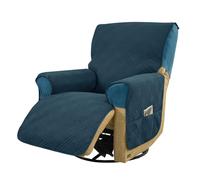 Impermeabile Copripoltrona 1 Posto Copripoltrona Relax Reclinabile 100% Impermeabile Copri Poltrona con Tasche Laterali Copri Poltrona Elettrica Antiscivolo Universale(Hole Blue)