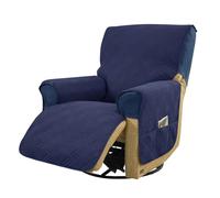 Impermeabile Copripoltrona 1 Posto Copripoltrona Relax Reclinabile 100% Impermeabile Copri Poltrona con Tasche Laterali Copri Poltrona Elettrica Antiscivolo Universale(Navy Blue)