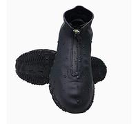 Impermeabile Copriscarpe, Silicone Copriscarpe Antiscivolo Cerniera Rinforzata Pieghevole Copriscarpe Riutilizzabile (XL (43-47), Nero)