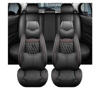 Impermeabile Coprisedile Per Auto In Pelle Accessori Auto Interni Per Citroen C4 Antiscivolo Comodo Durevole(Black red 5 PCS,DE)