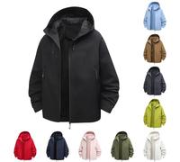 Impermeabile da donna impermeabile, giacca antipioggia da donna taglie forti con vestibilità rilassata impermeabili con cappuccio con tasche con cerniera giacche da esterno leggere antivento giacche
