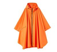 Impermeabile da donna lungo impermeabile con cappuccio stile poncho ideale for il turismo femminile(K29 Orange)