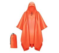 Impermeabile da donna Poncho impermeabile multifunzionale 3 in 1 leggero portatile unisex for esterno(Orange)