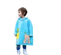 Impermeabile da Pioggia Bambini con Cappuccio Pioggia Poncho per Bambini Giacca Antipioggia Leggera con Stampe di Cartoni Animati Adatto per attività All'aperto (Blue, 6-8 Years)