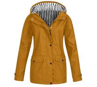 Impermeabile Da Pioggia Donna Impermeabile Da Pioggia a Vento Leggera Trench Con Cappuccio Antivento Resistente Alle Rughe Sportivo Giacca Antipioggia Traspirante All'aperto Campeggio Trekking 2025
