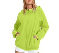 Impermeabile Donna Antipioggia Impermeabile Da Pioggia Antivento Resistente Alle Rughe Giacca Antipioggia a Vento Sportivo Leggera Poncho Con Cappuccio Traspirante Per All'aperto Campeggio Trekking