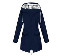 Impermeabile Donna, Giacca Antipioggia Antivento Casual Giacca da Pioggia con Cappuccio Antivento da Montagna Sportiva Jacket Giacche Giacca a Vento Donna con Cappuccio per attività All'aperto